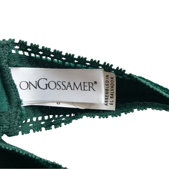 Vintage y2k On Gossamer Green Velvet Thong Panties 2005 Collection RARE S/M - Picture 3 of 10